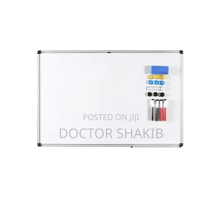 White Board 90 X 150cm With a Waterproof Marker and Eraser