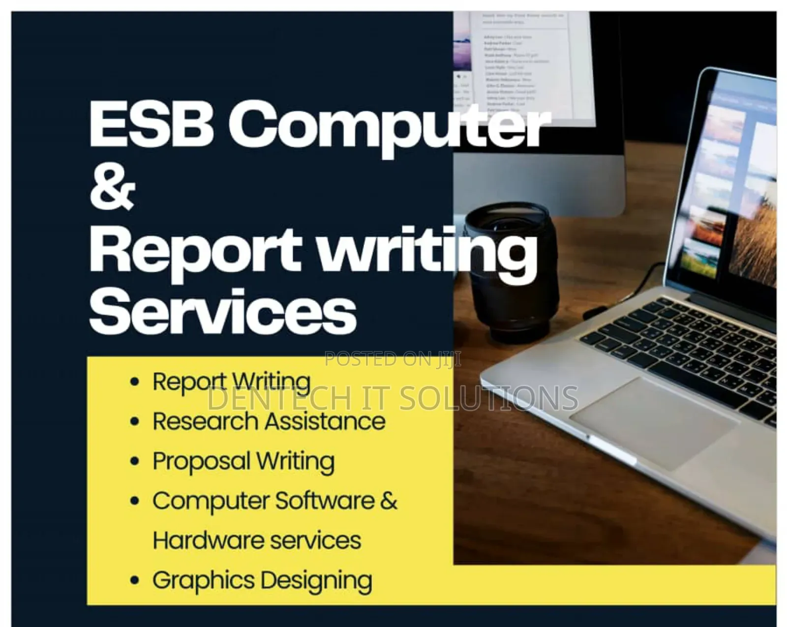 Report Writing & Computer Serviced