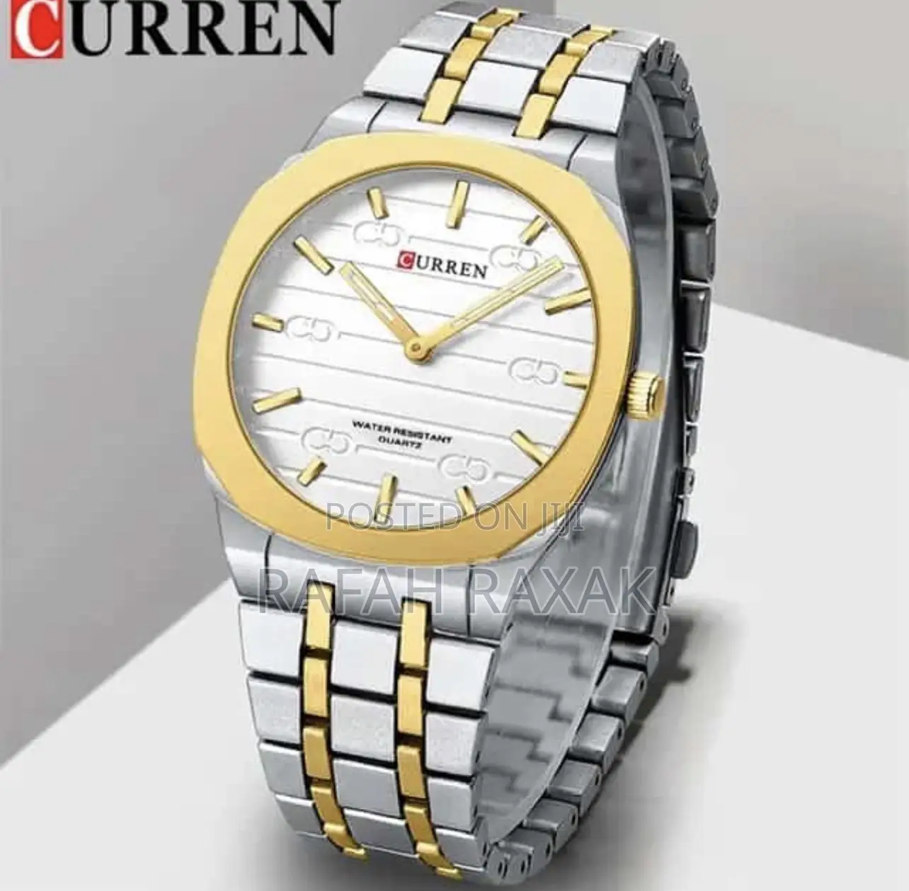 Original Men’S White Face Curren Stainless Steel Watch