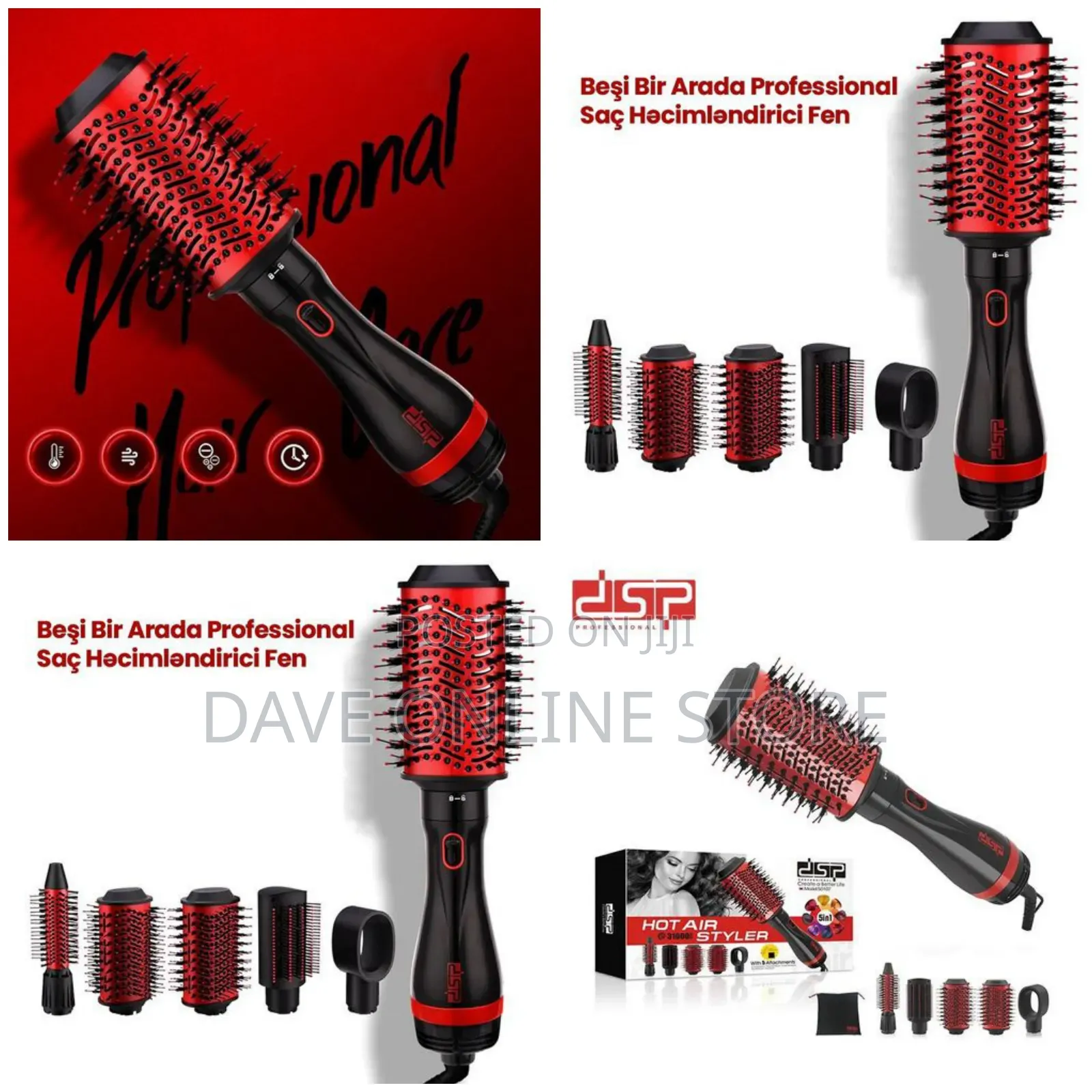 DSP Rotating 5-in-1 Electric Hair Hot Air Brush