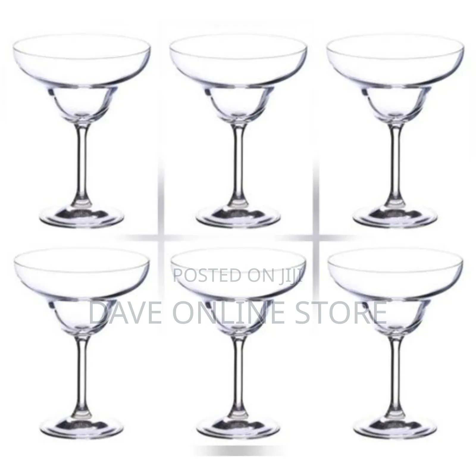 6 Classic Magherita Drinking Milkshake Cocktail Glasses