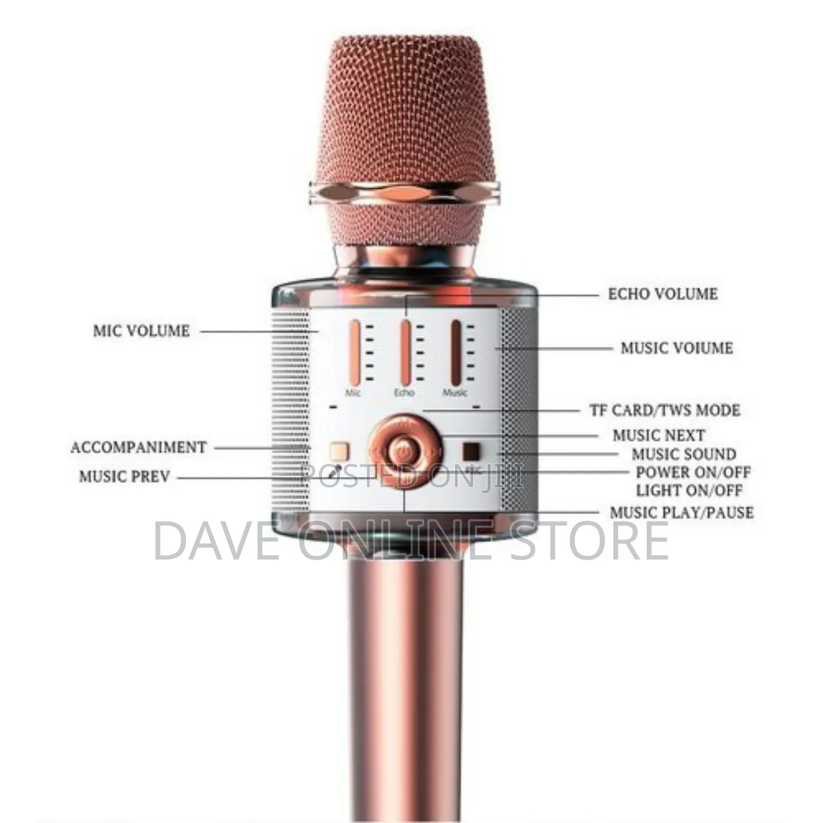 Handheld Wireless Bluetooth Karaoke Mic Speaker Recorder