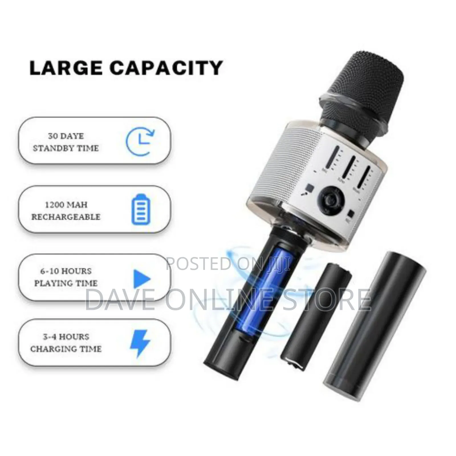 Handheld Wireless Bluetooth Karaoke Mic Speaker Recorder