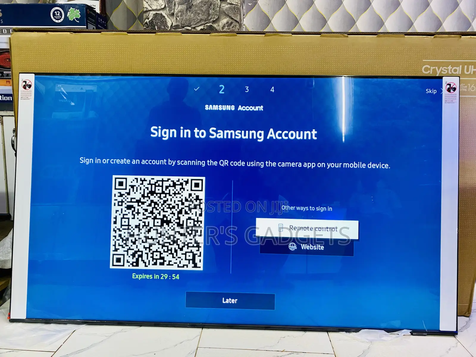 Samsung 43’Cu7000 at 1.68m,50’ Cu7000 at 2.15m,55’Cu8000 at 2.5m