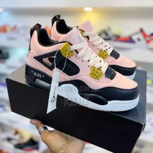 Pinky- Black Air Jordan 4 Retro Premium Sneakers