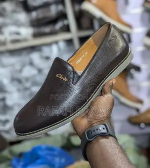 Original Coffee Brown Clarks Casual Leather Loafers