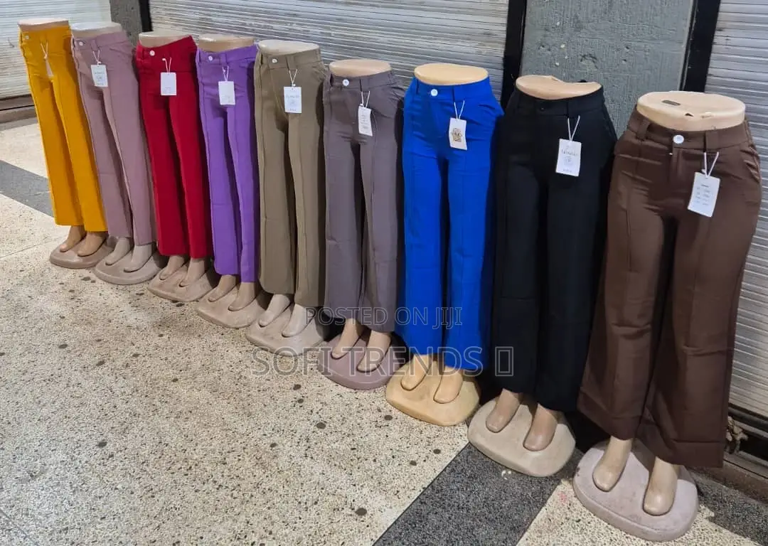 Ladies Wide Leg Office Pants