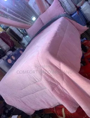 Coral Duvet Set Pink With One Bedsheet and Two Pillowcases