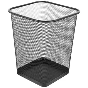 Metal Mesh Square Trash Can