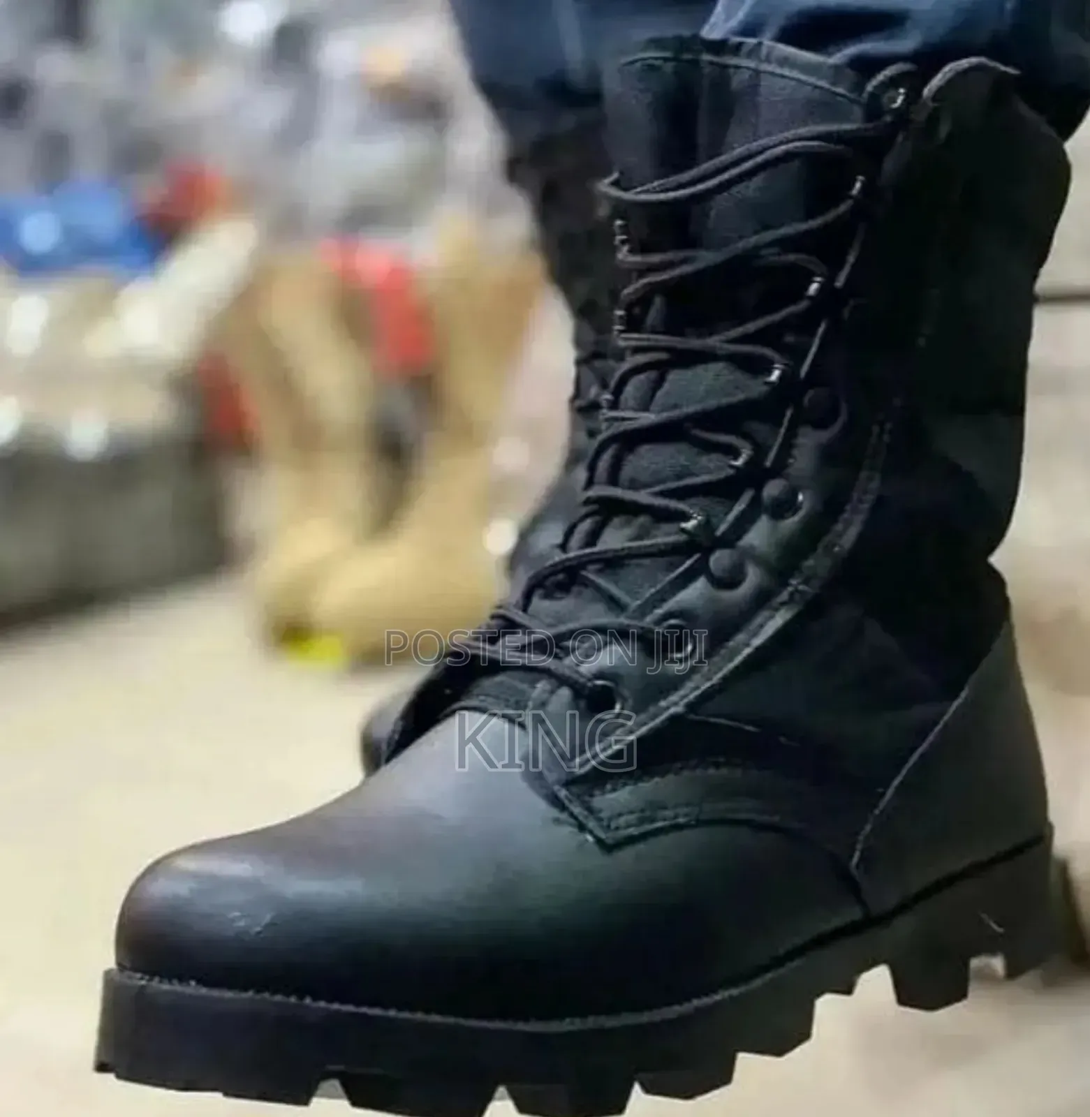 Combat Black Boots