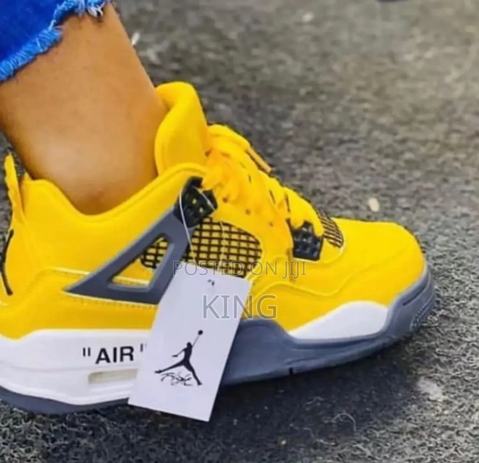 Yellowy Air Jordan 4 Retro Sneakers