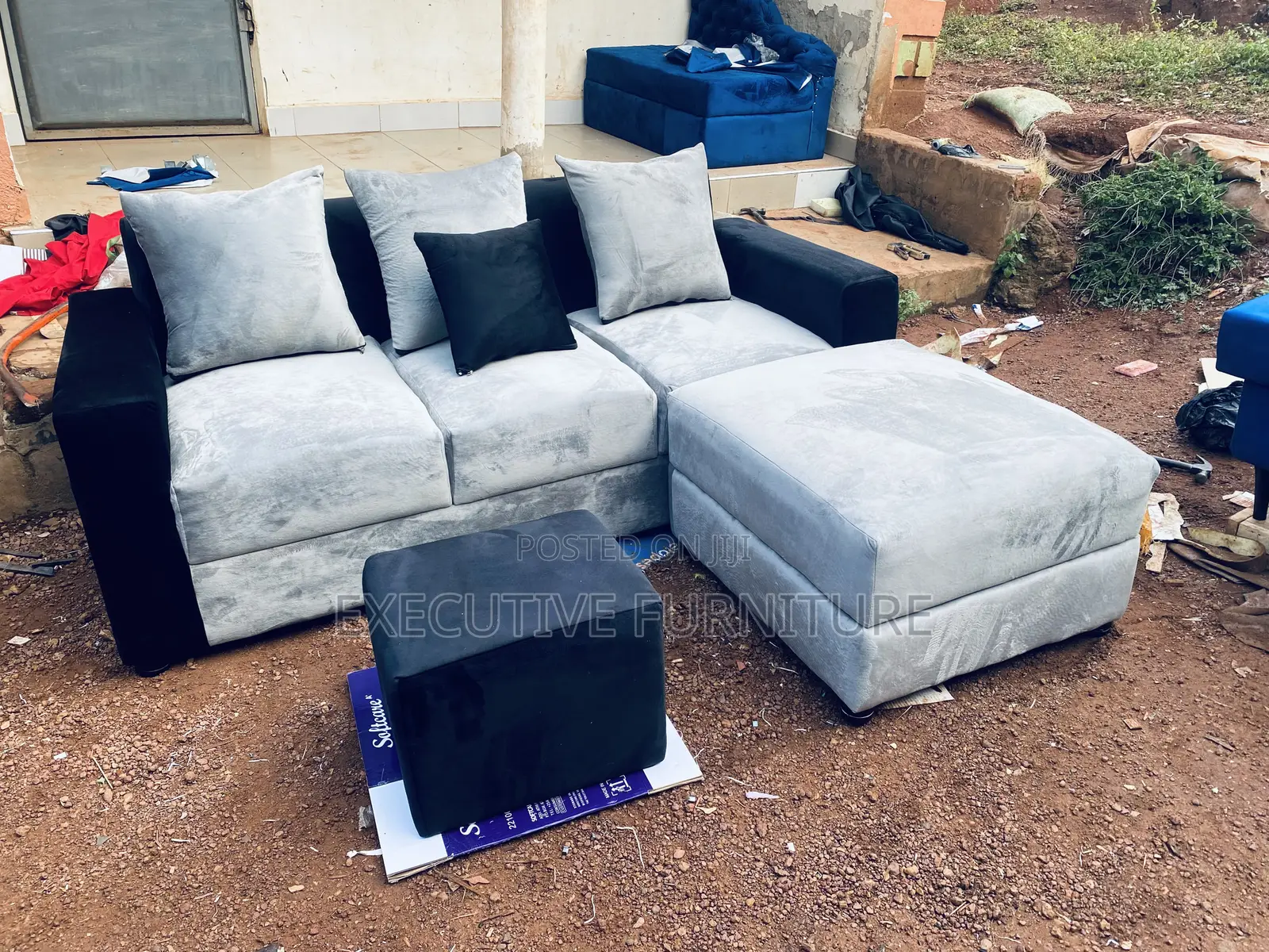 Mini Gray Black Sofa