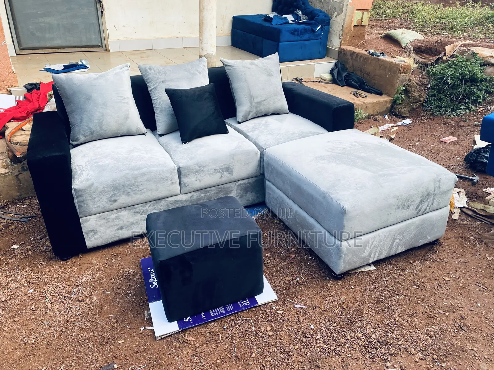 Mini Gray Black Sofa