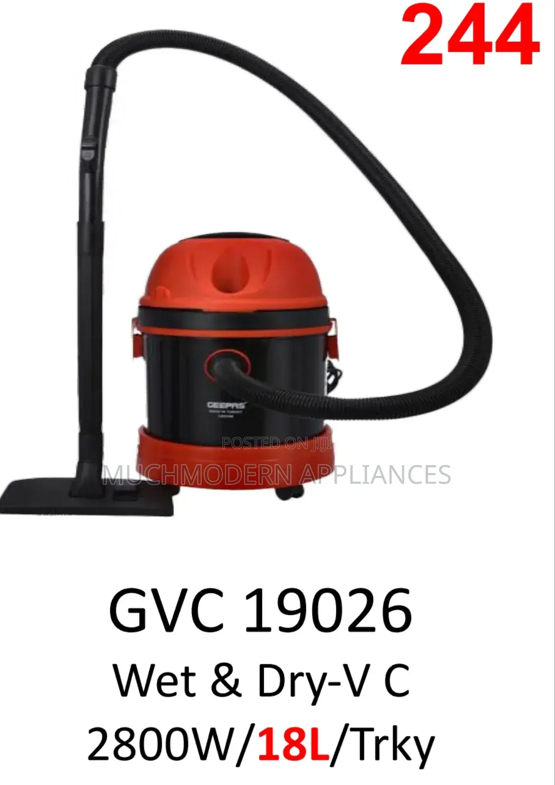 Geepas 18 L Wet Dry Vacuum Cleaner