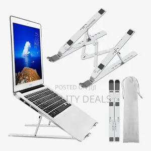 Silver Adjustable Foldable Laptop Stand