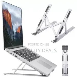 Silver Adjustable Foldable Laptop Stand