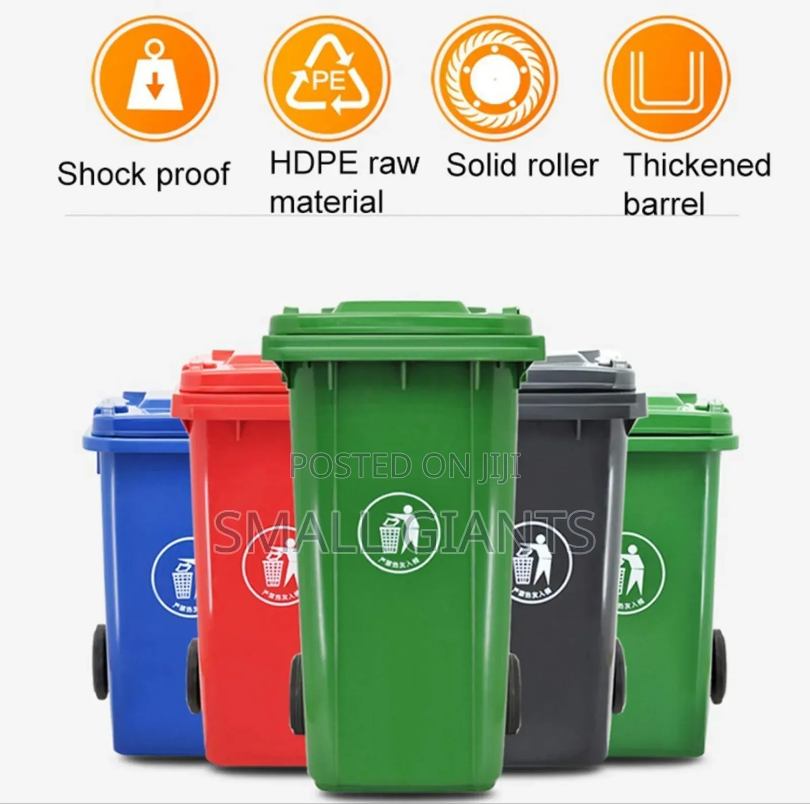 Sanitation Large 240L Roller Trash Bin