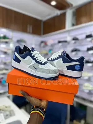 Photo - PSG Original Leather Casual Nike Airforce 1 Men's Sneakers
