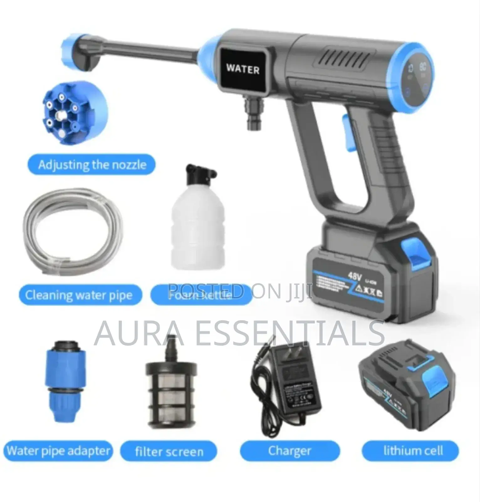 Cordless Pressure Washer Portable Power Cleaner Gun