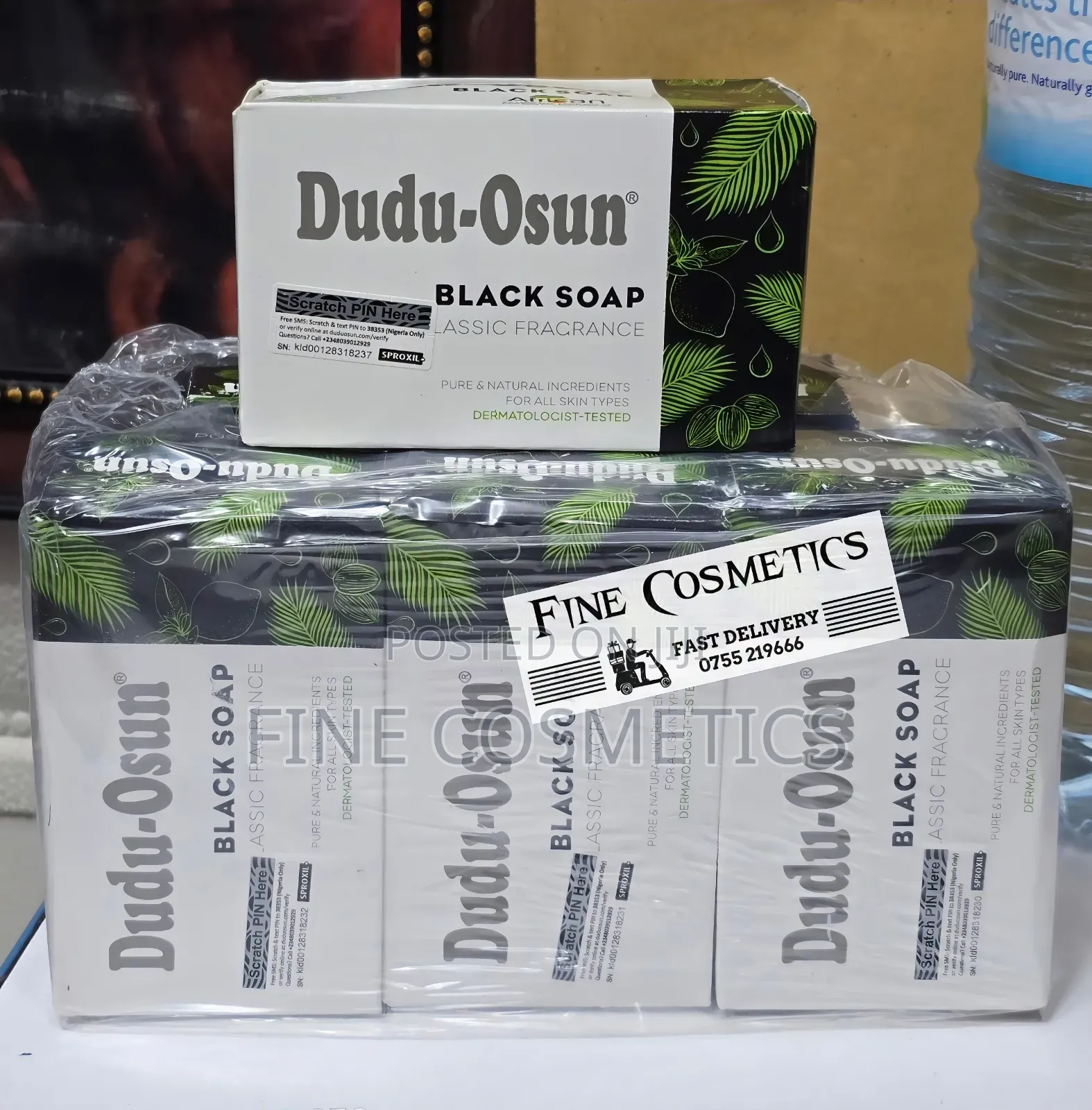 3pcs Original Dudu Osun Black Soap Skin Clearing Pimple Soap