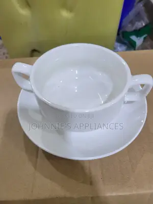 Multifunctional Ceramic Soup Cup With Double Handle 12pics