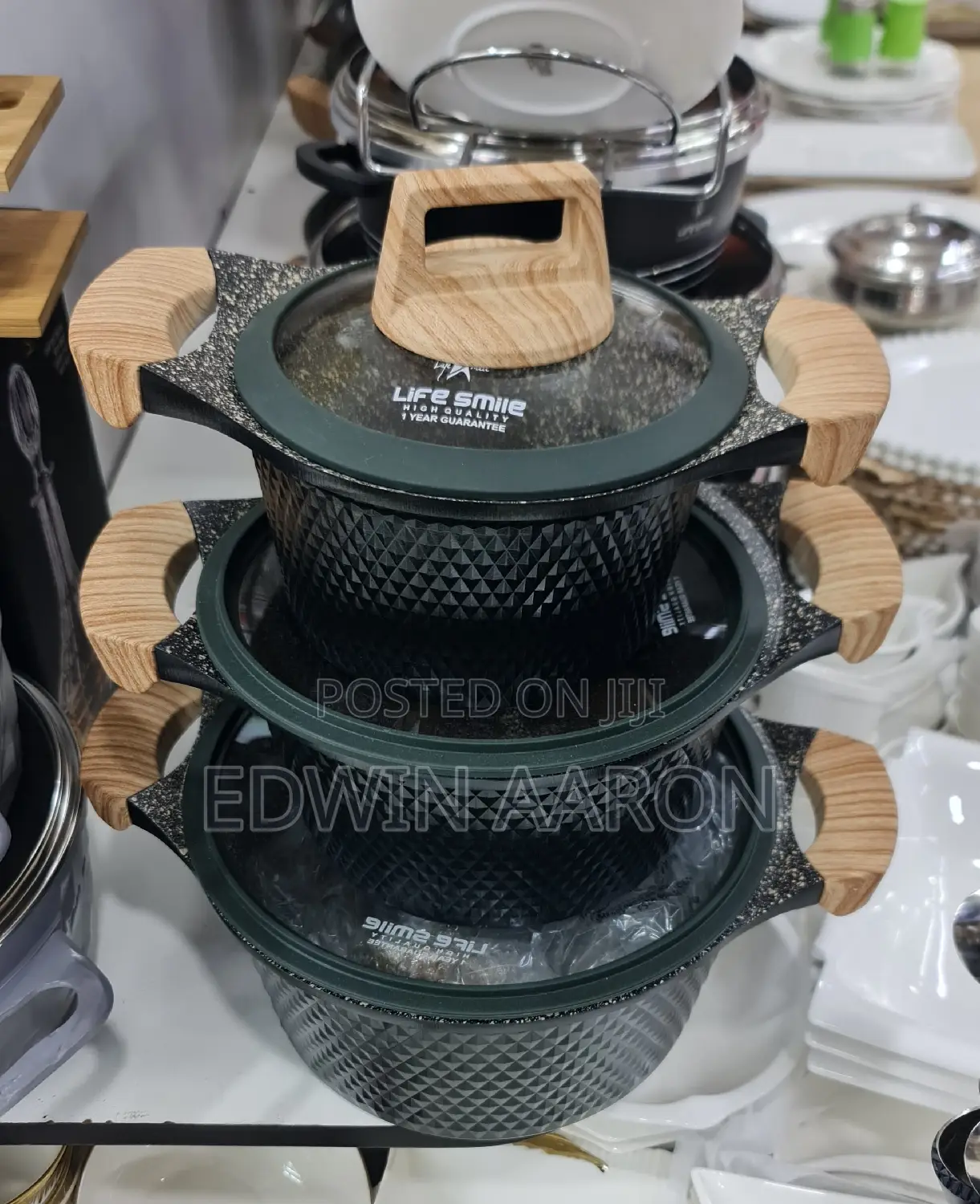 3pcs Life Smile Non-Stick Dish/Cookware Set