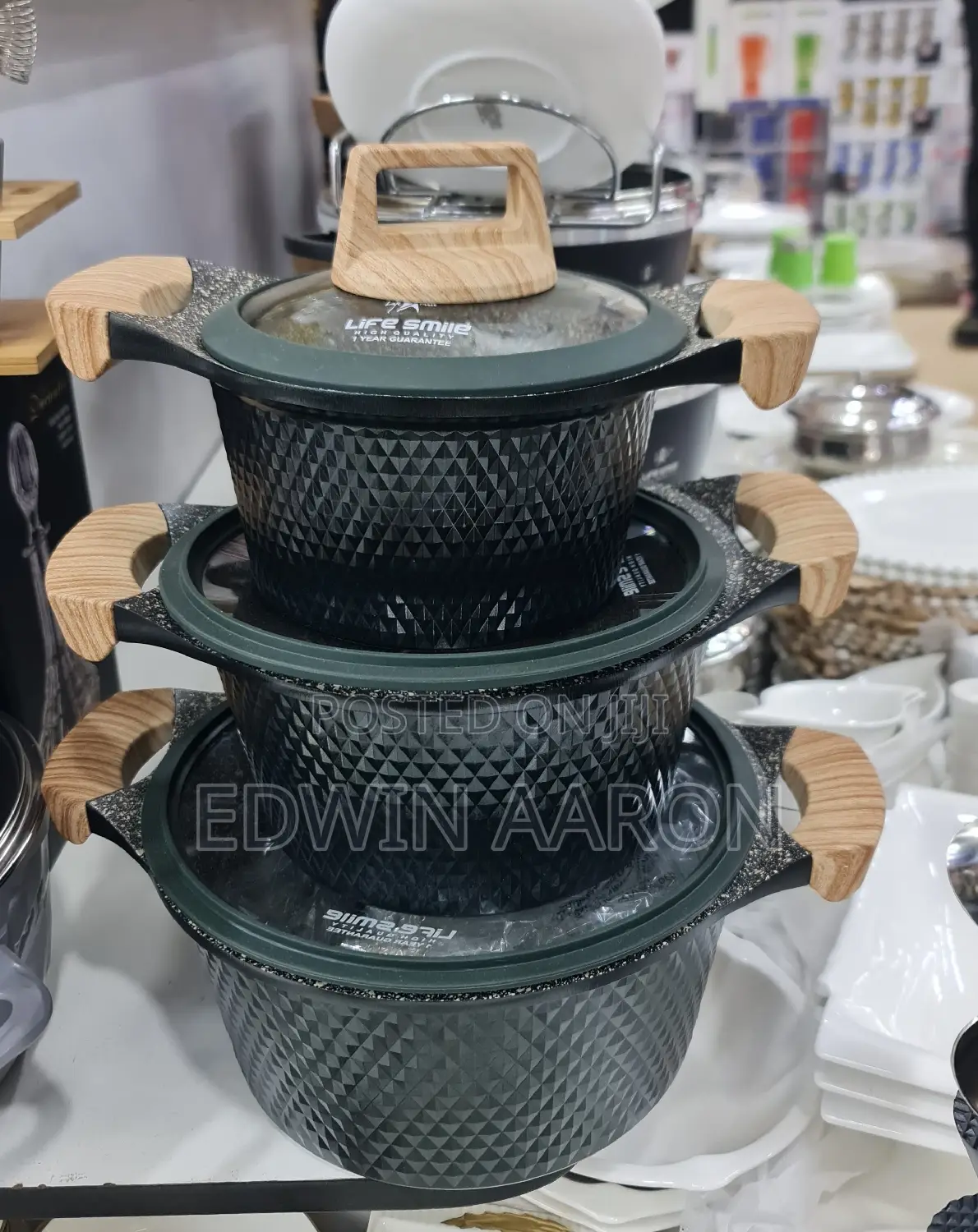 3pcs Life Smile Non-Stick Dish/Cookware Set