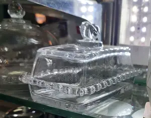 Sqaure Glass Snack Plate With Cover