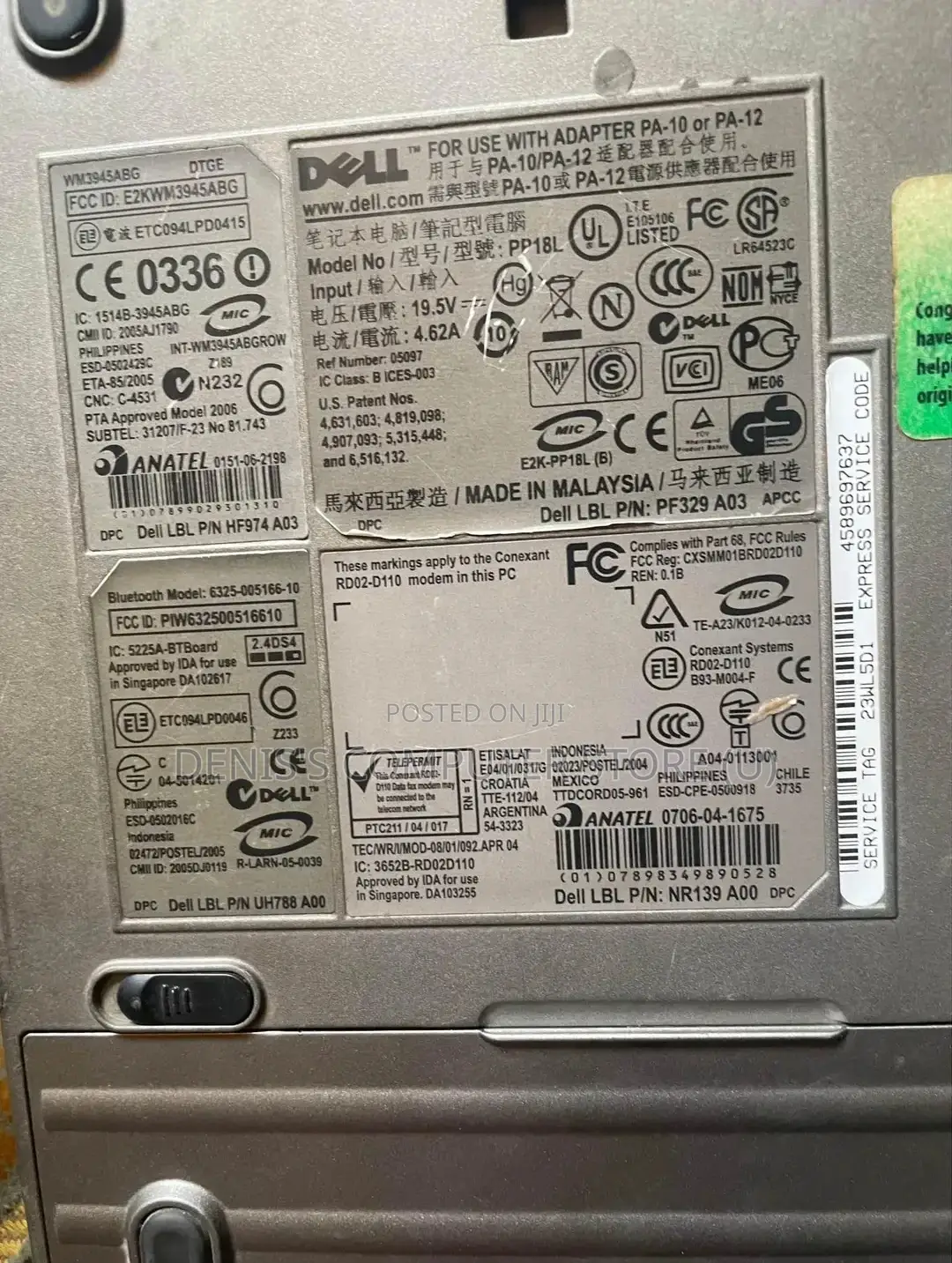 Laptop Dell Latitude D620 2GB Intel Core 2 Duo HDD 128GB