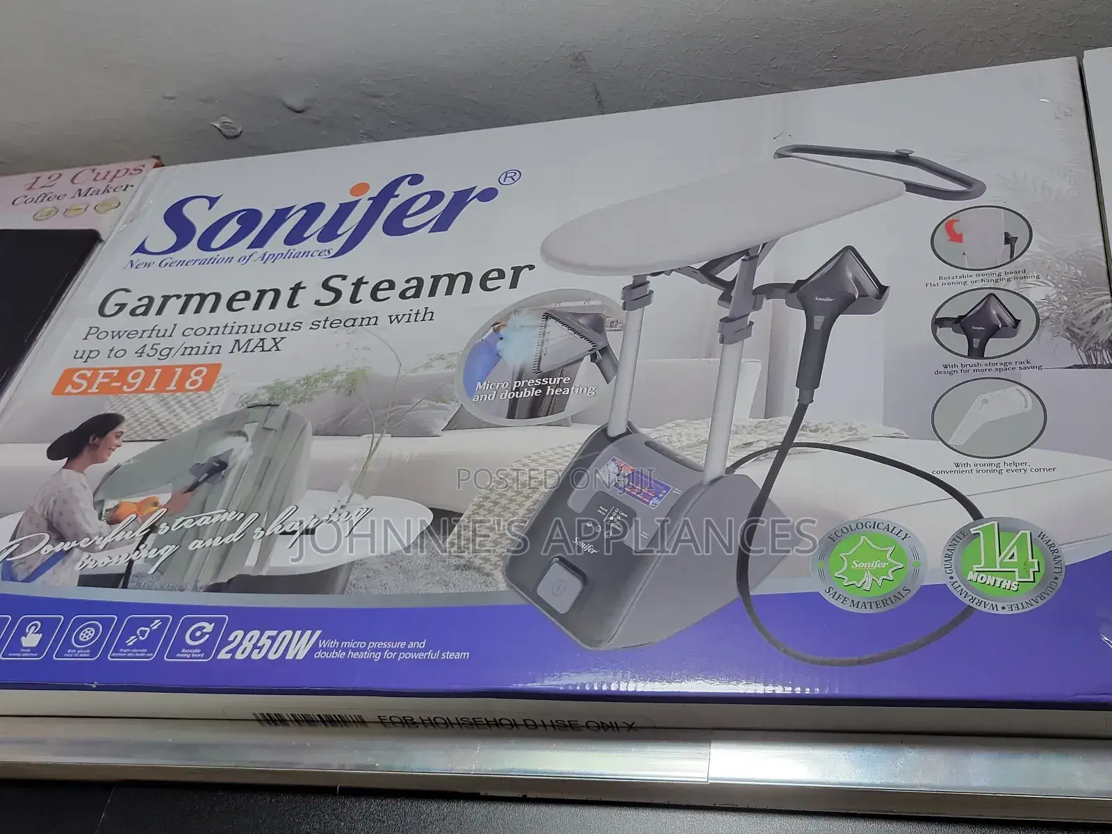 Sonifer Powerful Garment Steamer With Steam Iron