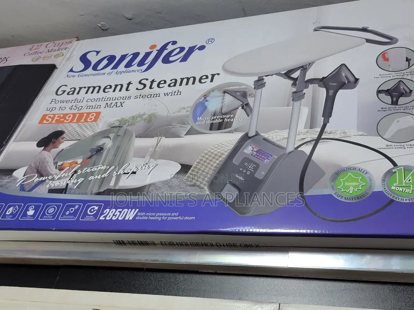 Sonifer Powerful Garment Steamer With Steam Iron