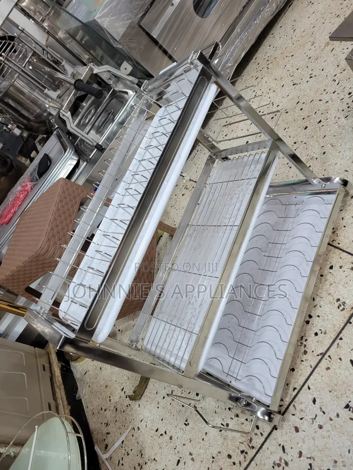 Multifunctional Stainless Steel Dish Drainer Rack 3tiers