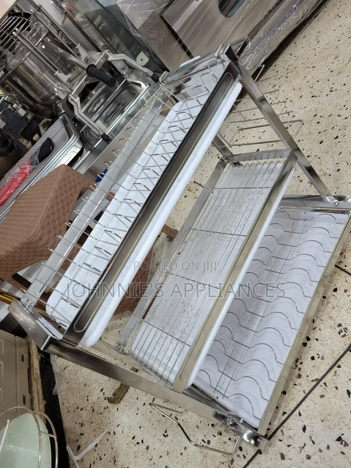 Multifunctional Stainless Steel Dish Drainer Rack 3tiers