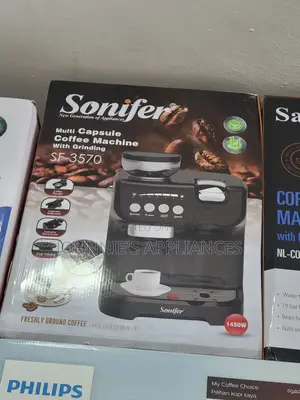 Multi Capsule Sonifer Coffee Maker With Grinder