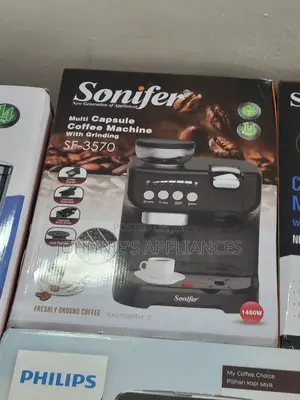Multi Capsule Sonifer Coffee Maker With Grinder