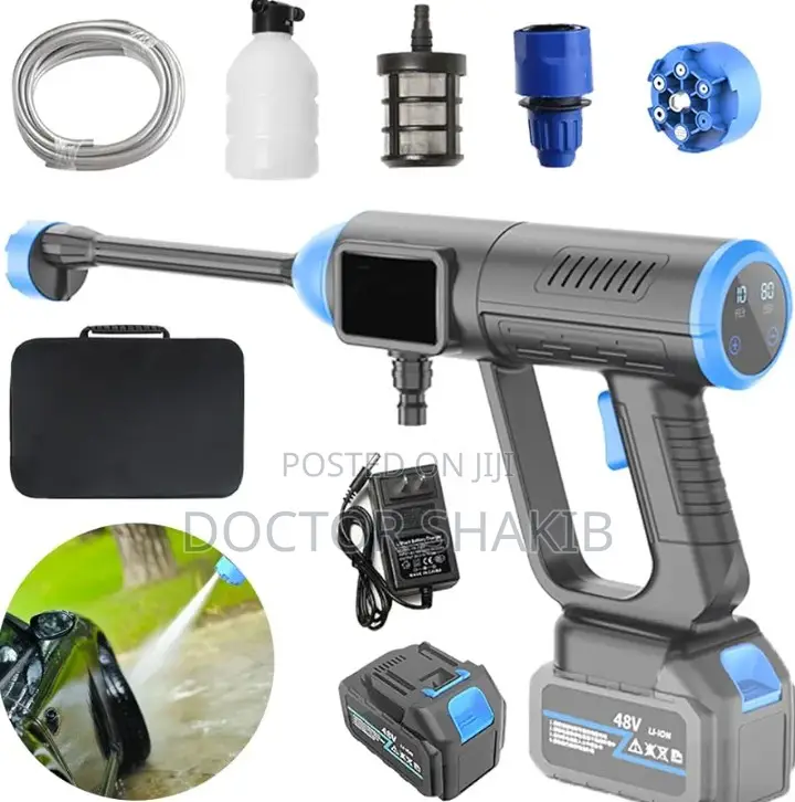 Portable High Pressure Cordless Power Car Cleaner Gun