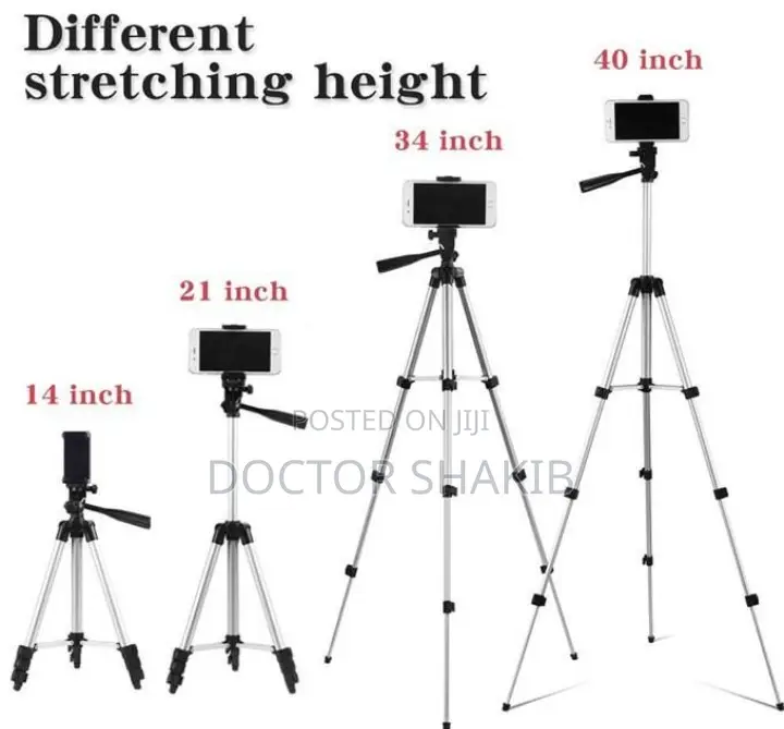 Portable High Quality Aluminum Camera Stand With Phone Clip