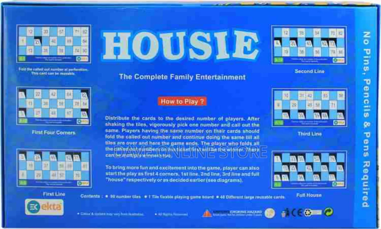Housie Deluxe Family Party Fun Board Game