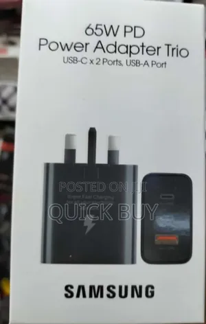 Super Fast Original Samsung 65w PD Power Adapter Trio