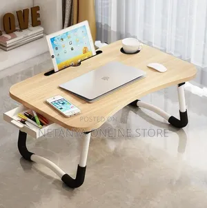 Multipurpose Laptop Table With Side Tray