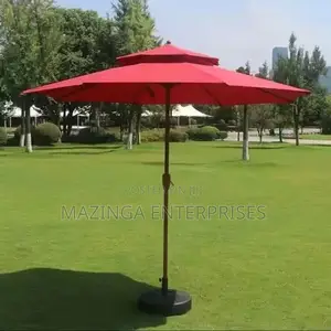 2.7mtrs Parasol Round Garden Sun Umbrella WTH Air Overlap