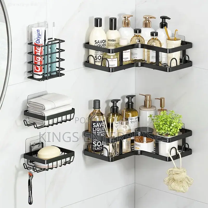 5 Set Wall Mounted Bathroom Organizer