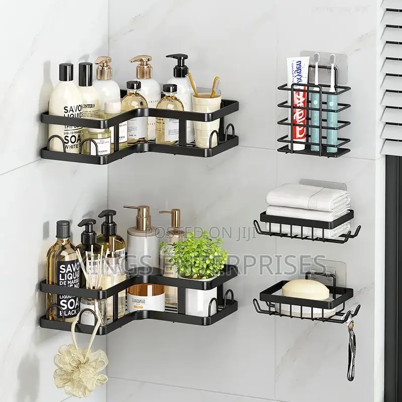 5 Set Wall Mounted Bathroom Organizer