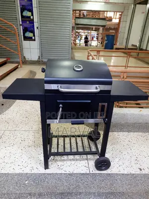 Outdoor Heavy Duty Charcoal Barbecue Grill Trolley