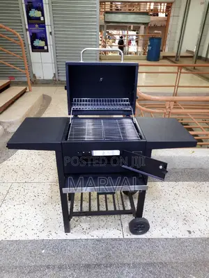 Outdoor Heavy Duty Charcoal Barbecue Grill Trolley