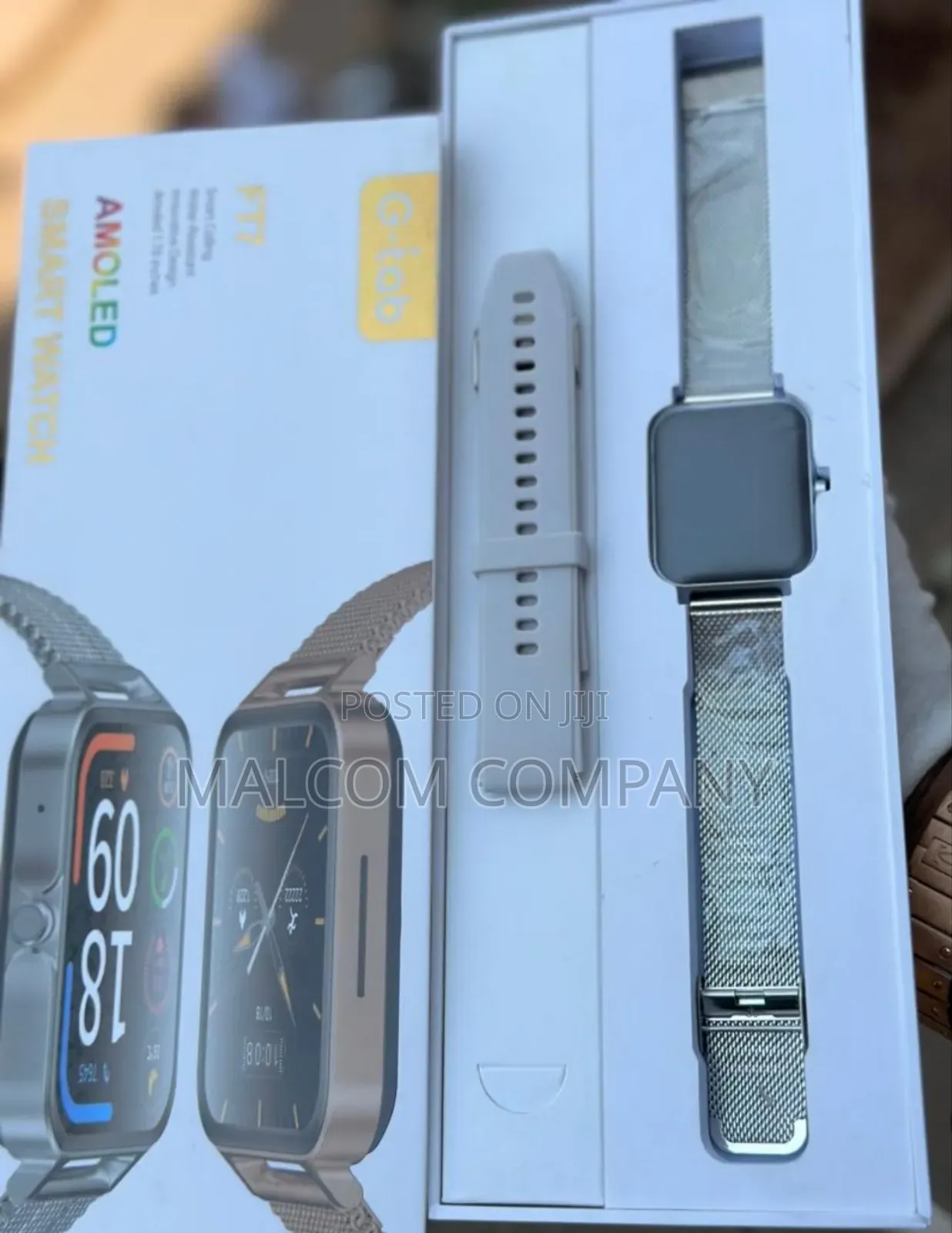High Quality Smart Watch Metallic Straps , Amoled Screen
