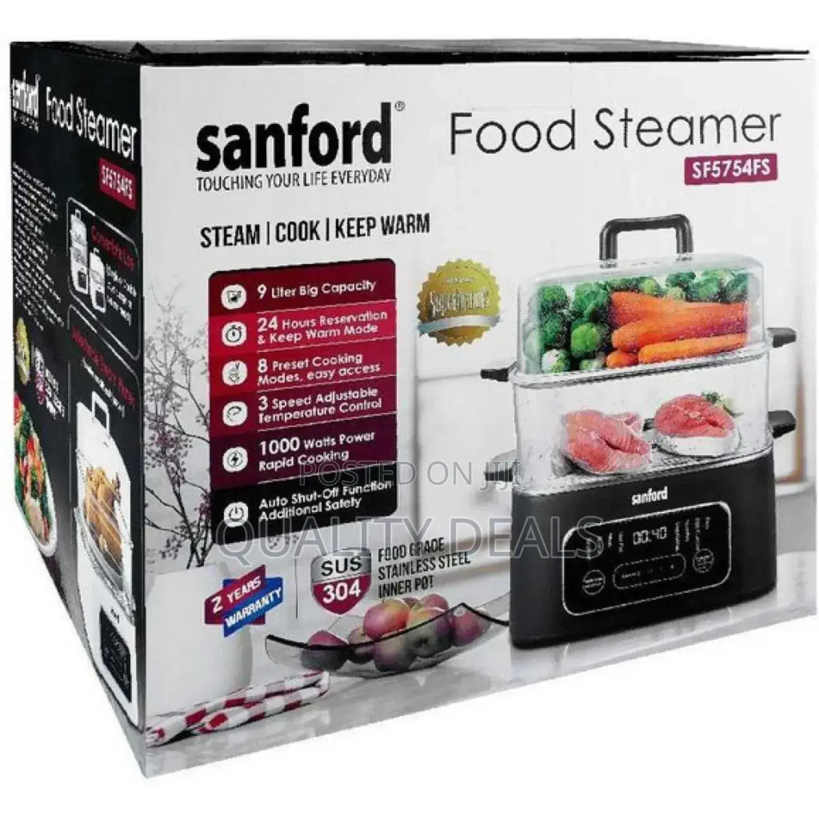 Sanford 2 Tier Vegetable Food Steamer 3 Speed