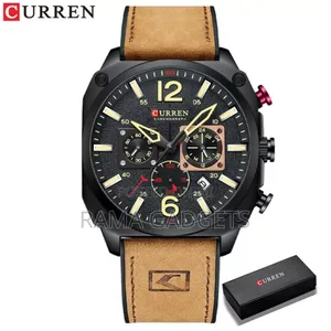 CURREN Top Luxury Brand Men's Fashion Leather Strap