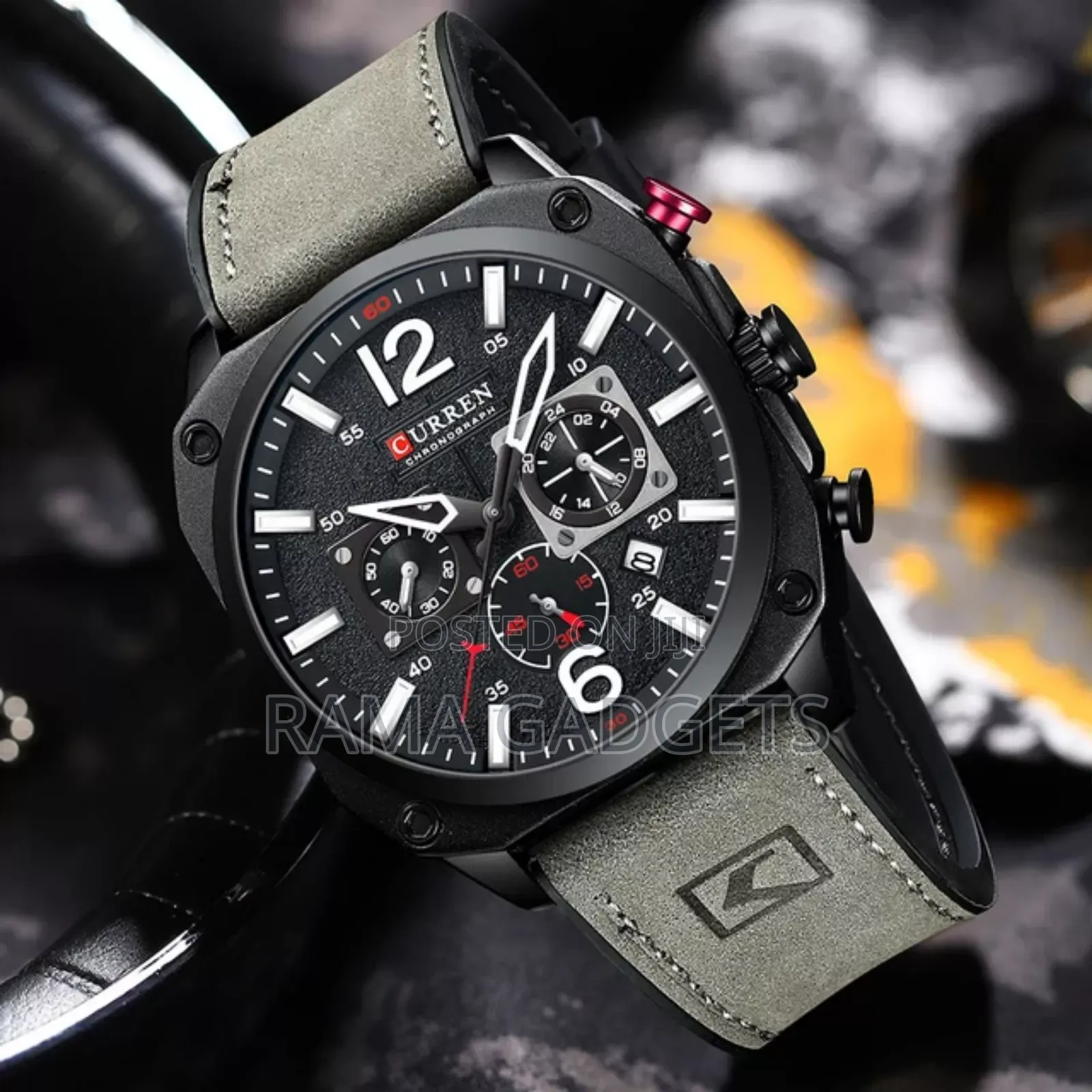 CURREN Top Luxury Brand Men's Fashion Leather Strap