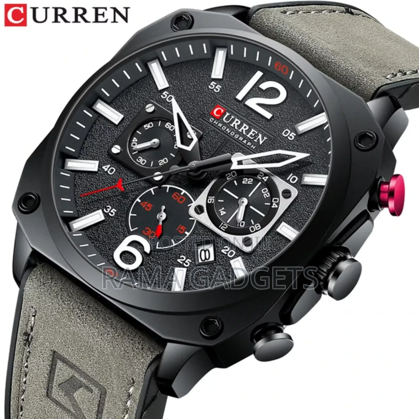 CURREN Top Luxury Brand Men's Fashion Leather Strap